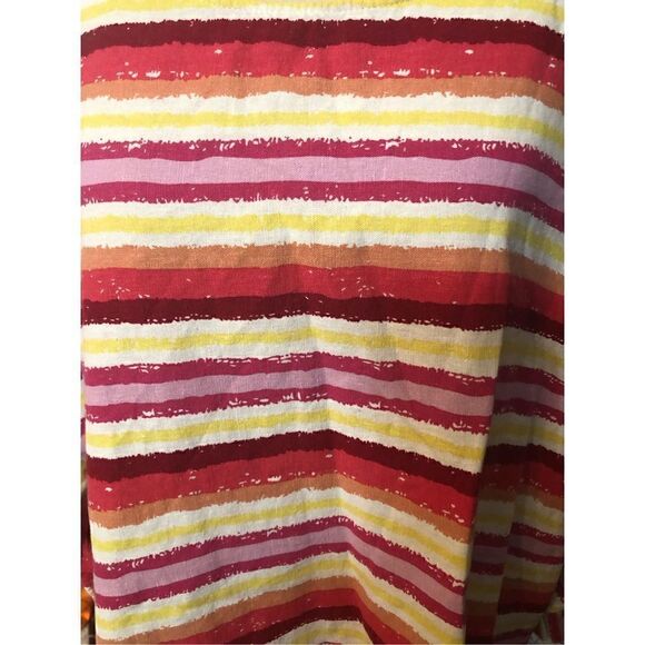 Linen Cynthia Striped Red Orange Multicolor Linen Blend Boxy Fit Top size xl
Co - Picture 10 of 12